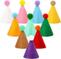 10 Pcs Mini Birthday Party Hats Multicolor Lovely Cone Hats for Animals Stuffed Pets Birthday Holiday Accessories Decoration Supplies