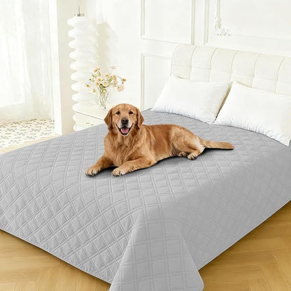 Waterproof Couch Covers for Pets, Waterproof Dog Bed Cover, Anti-Slip Soft Dog Blankets, Couch Cover for Dogs Washable, Pet Blanket for Puppy Large Dogs Cat (68x82 Inch, Light Grey)