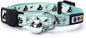 Pawtitas Glow in The Dark Cat Collar with Breakaway Safety Buckle & Bell Adjustable Kitten Collar, Teal