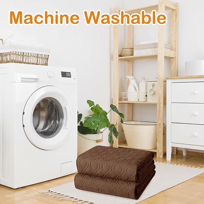 hyha Waterproof Dog Bed Blanket, Soft Pet Blankets, Waterproof Couch Cover for Dogs, Reversible Sofa Covers Washable for Furniture (40x80 Inch, Brown/Beige)
