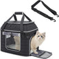 Top-Expandable Pet Carrier: NOBLE DUCK Airline Approved Pet Travel Bag for Cats/Dogs Up to 20 Lbs | Soft-Sided, Multi-Sided Breathable with Anti-Escape Zipper & Privacy Curtain to Reduce Stress