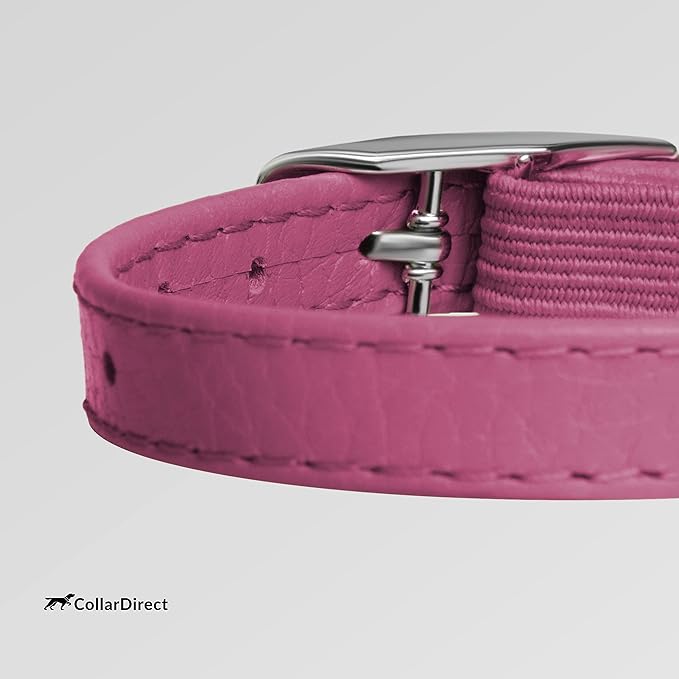 CollarDirect Leather Cat Collar with Removable Bell (Pink, 8-11 Inch)