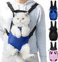 Pet Carrier Backpack, Adjustable Pet Front Carriers for Small Medium Dogs Cats 5-18 Lbs, Legs Out, Dog Cat Carrier Backpack for Hiking,Camping,Traveling,Cycling (Blue, Medium（Fit:5-10lb）)