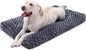KSIIA Washable Dog Bed Deluxe Plush Dog Crate Beds Comfy Kennel Pad Anti-Slip Pet Sleeping Mat for Large, Jumbo, Medium, Small Dogs Breeds, 47" x 29", Dark Grey