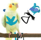 Dnoifne Pet Parrot Bird Harness and Leash, Adjustable Training Design Anti-Bite, Bird Nylon Rope with Cute Wing for Parrots, Suitable for Scarlet, Keck, Mini Macaw and Same Size Birds (Light Blue)