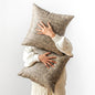 Oversized Leather Pillow Covers Vintage Decorative, Pack of 2 Square Rustic Abrasion Floor Cushion Covers, for Home Decor Outdoor Waterproof Pet Hair Resistant Pillow Covers 26x26 Olive Green