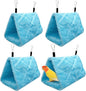 4Pcs Bird Tent Plush Hammock Warm Hut Hanging Parrot Nest for Cage Snuggle Large 9.4''X5.9''X7.0'' Sleeping Bed Hideaway Cave for Parakeet Cockatiels Cockatoo Lovebird