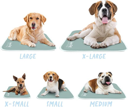The Green Pet Shop Cool Pet Pad - Small, Sage Grey - Self-Cooling, Pressure Activated Mat for Dogs & Cats from 9-20 lbs - Non-Toxic Gel, No Water Needed
