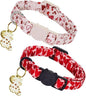Elegant little tail 2 Pack Cat Collar- St. Patrick's Cat Collars Breakaway with Bell Pendant Wedding Kitten Boy Girl Safety Adjustable 7-12 Inch Collar for Small Cats Puppy