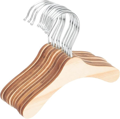 Wooden Pet Hangers for Small Dogs and Cats, 6.3 Inch Solid Wood Daily Clothes Hangers, Portable Household Pet Accessory for Dog and Cat Clothing Storage