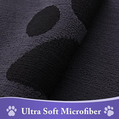 Buganda Dog Door Mat for Muddy Paws, Absorbent Dirt Trapper Non Slip Indoor Doormats, Washable Low-Profile Mat for Mud Dogs, Entryway Carpet for Inside Floor (30x20 Inches, Black)