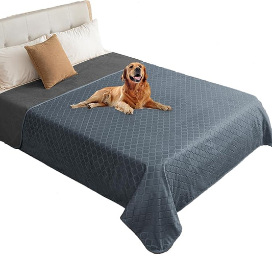 fuguitex Waterproof Dog Blanket Bed Cover Dog Crystal Velvet Moroccan Fuzzy Cozy Plush Pet Blanket Throw Blanket for Couch Sofa