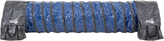 Better Sporting Dogs 10 Foot Heavy Duty PVC Tunnel with Sandbags | Dog Agility Equipment | Dog Agility Training