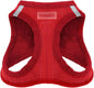 Best Pet Supplies - All Weather Plush, Reflective, No Pull Harness for Small, Medium Dogs, Cats - Secure with Hook & Loop Fastener, Buckle, Double D-Rings - Red Corduroy, M