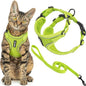 Voyager Escape-Proof Step-in Lock Cat Harness & 5ft Neoprene-Handle Leash Set All-Weather Mesh with Reflective Stitching for Small to Large Cats by Best Pet Supplies, Lime (327), XXXS