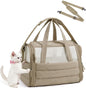 BAGSMART Cat Carrier: Soft-Sided Pet Carrier for Small Medium Cats Dogs Puppy Quilted Collapsible Puffy Travel Bag Up to 20 Lbs Brown