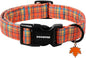 DOGWONG Fall Maple Dog Collar- Cute Classic Fall Autumn Flower Dog Collars Adjustable Fall Dog Collar for Small Medium Large Dogs M