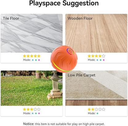 2026 T01 Interactive Dog Toys Dog Ball, Automatic Rolling and Bouncing Moving Dog Toy, Durable and USB Rechargeable, Fun Smart Toy for Puppy, Small, Medium and Large Dogs, Dog Toys to Keep Them Busy