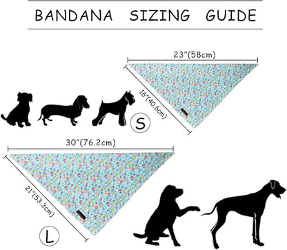 ARING PET Easter Dog Bandanas, Green Chick Eggs Pet Bandana Scarf Triangle Bibs for Puppy Small Medium Large Boy Girl Dogs Cats-L