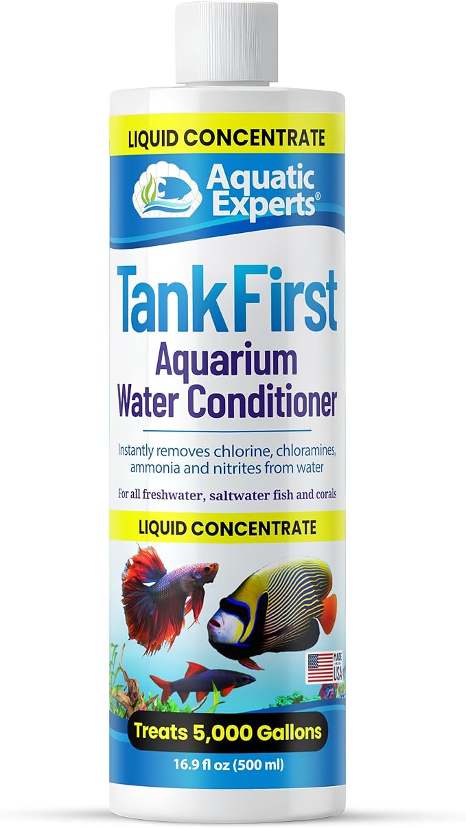 TankFirst Complete Aquarium Water Conditioner - Fish Water Conditioner, Instantly Removes Chlorine, Chloramines, and detoxifies Ammonia from Fish Tank (TankFirst Concentrate, 500 ml)