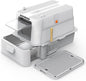 Enclosed Stainless Steel Cat Litter Box with Odor Control, Modular Design with Drawer and Flip Door, Easy to Clean and Wash,Non-Stick Interior,Extra Large Size Fits All Cats(Light Grey)