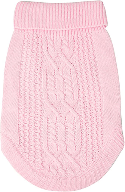 Stretchy Cat Sweater - 17 Colors & 6 Sizes | Snug Winter-Ready Knit for Boy/Girl Cats & Kittens(Light Pink, X-Small)