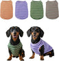 Dog Clothes, Stripe Dogs Shirts for Small & Medium Breeds, Pet Tank Top, Breathable Waffle Fabric Puppy Outfit, Shirt for Chihuahua, Yorkie, Dachshund, Corgi (4Pack, XLarge)