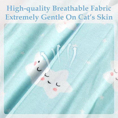 ANWA Cat Recovery Suit - Breathable Cat Onesie for Cats After Surgery Female, Kitten Surgery Recovery Suit Female Abdominal Wounds