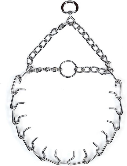 Herm Sprenger Prong Dog Training Collar Ultra-Plus Chrome Plated Steel No Pull Collar for Dogs Made in Germany, 20in x 3.0mm (Neck Size up to 16in)