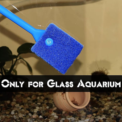 2PCS Fish Tank Cleaning Tools, Aquarium Double Sided Sponge Brush, Fish Tank Cleaner with Long Handle