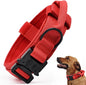 Tactical Dog Collar, Adjustable Military Training Nylon Dog Collar with Control Handle and Heavy Quick-Release Metal Buckle for Small Medium Large Dogs, Red XXL