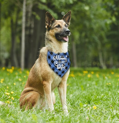 Dog Bandana, My Dad is My Hero, Dogs Scarf Classical Printing, Dogs Scarf Accessories, Doggy Kerchief Pet Kerchief, Christmas Birthday Thanksgiving Doggy Gift D03
