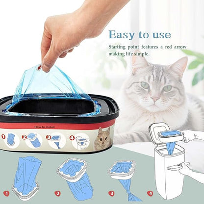 Cat Litter Refill Bags Cartridge Compatible with Cat Genie Standard, Plus and XL Pail Refills, Pet Waste Bags Litter Box Accessories,Pack of 4