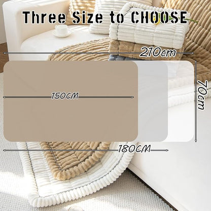 Sofa Cover Fuzzy Couch Cover for Pet, Couch Covers for Dogs Washable Non-Slip Sofa Slipcover Cushion Protector Pets Friendly Mat Bed Brown