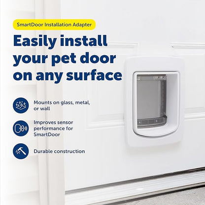 PetSafe SmartDoor Connected Pet Door Installation Adaptor - Allows for Installation in Metal, Glass & Walls - Minimizes Signal Interference - Weather-Resistant - Large