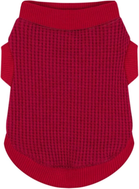 Cozy and Functional Dog Shirts for Small Puppies: Stretchable Wine Red Attire with Easy-On Design, Ideal for Chihuahuas and Yorkies - Enhance Comfort and Playfulness on Chill Days Large