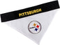 Pets First NFL DOG BANDANA - PITTSBURGH STEELERS REVERSIBLE PET BANDANA. 2 Sided Sports Bandana with a PREMIUM Embroidery TEAM LOGO, Small/Medium. - 2 Sizes & 32 NFL Teams available