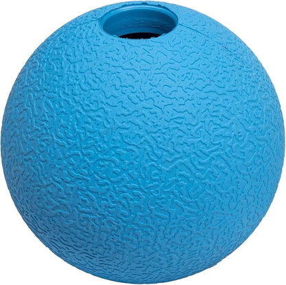 Amazon Basics Interactive Bouncy Durable Rubber Dog Toy Balls, 3 inch, Blue, Orange, Pack of 2
