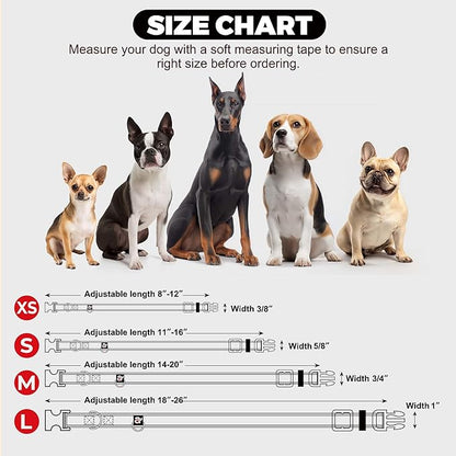 azuza Reflective Dog Collar,Soft Neoprene Padded Pet Collar with ID Tag Ring,Adjustable for Puppy and Small Dogs,Purple,XS