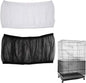 ISMARTEN Bird Cage Seed Catcher (2 Pack), Airy Gauze Bird Cage Cover Seeds Guard Dust-Proof Universal Birdcage Accessories Mesh Net Cover (Black + White, L)