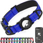 Joytale Airtag Dog Collar, Reflective Pet Collar with Waterproof AirTag Holder, Dual D-Rings, Soft Padded Adjustable for Extra Small and Puppy Dogs, Navy Blue, XS
