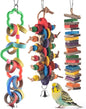 Bissap 3 PCS Bird Chew Toys, Multicolored Bagel Cascade Bird Parrot Toy Biting Paper Cardboard Olympic Rings Conures Toys for Amazon Cockatiels Cockatoos Macaws and Similar Sized Pet Birds