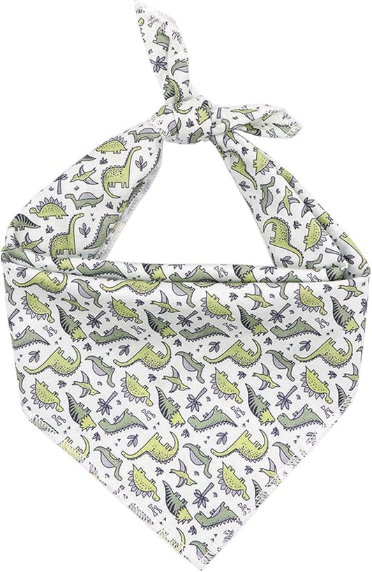 ARING PET Dinosaur Dog Bandanas, Summer Kerchief Triangle Bibs Scarf for Puppy Small Medium Large Boy Girl Dogs Cats-S