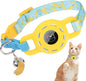 BINGPET AirTag Cat Collar with Bells, Upgraded Safety Elastic Cat Collar with Airtag Cat Collar Holder, Anti-Lost Cat Collars for Girl Boy Cats, Anti-Suffocation Kitty Puppy Collars