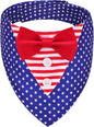 ADOGGYGO American Flag Dog Tuxedo Bandana, Red Blue Pet Tux with Bowtie Adjustable 4th of Julty Bandana Costume for Extra Large Dogs Pets (XL)