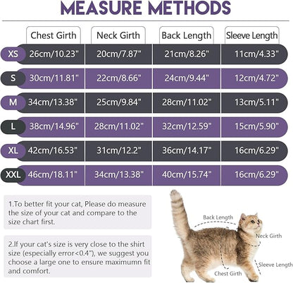 Sticky Cat Clothes Stretchy, Sphynx Hairless Sweater & Pajamas for Cats only, Soft Cat Onesie for Cats After Surgery Female Male & Hair Loss Prevention, Black M