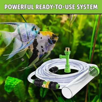 Python No Spill Clean and Fill Aquarium Maintenance System, Gravel Cleaner and Water Changer, 75 Foot