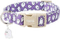 Faygarsle Halloween Dog Collar with Charm, Purple with Ghost Pattern, for Small Medium Large Dogs L