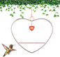 LemonRoad Hummingbird Swing, Tweet Heart Birdie Swing, Copper Hummingbird Perch Metal Frame for Wild Finches & Orioles Bird Outdoors Indoor Trunk Lawn Patio Garden (Copper)