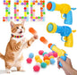 Mity rain 102PCS Cat Ball Launchers & Pom Pom Balls Interactive Cat Toy Set – Safe Soft Plush Kitten Toys for Indoor Cats, Fun Kitten Toys for Endless Active Play (Christmas)